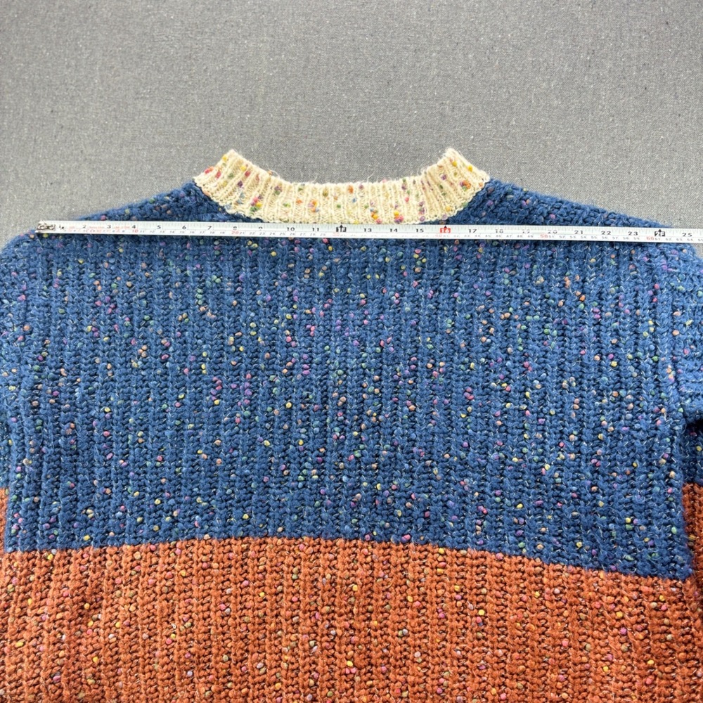 Adora Womens OSFA Colorblock Confetti Knit Cardigan Blue Terracotta - Picture 7 of 7